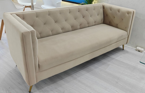 Beige Diamond 3 Seater